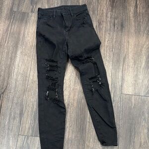 Black Distressed Women Jeans